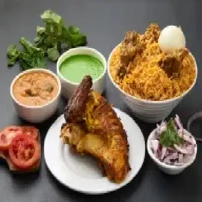 Mutton Biryani (1/2) + Grilled Chicken (1/4)