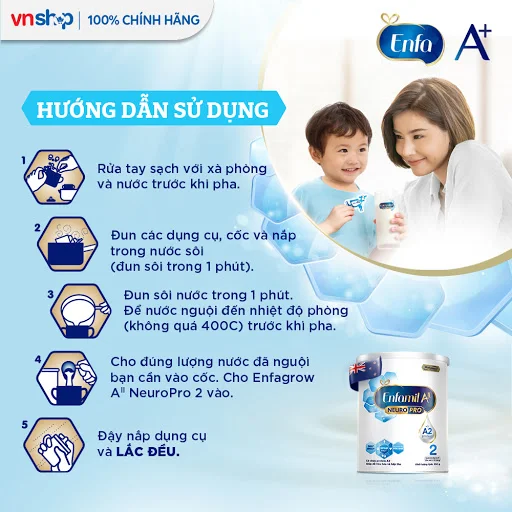 Sữa bột Enfamil A2 Neuropro 2 cho trẻ từ 6 - 12 tháng tuổi – 350g