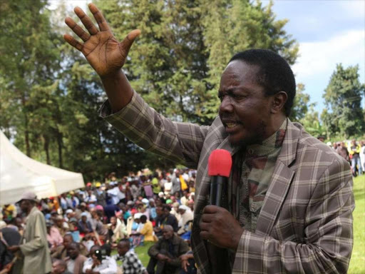 ODM national treasurer Timothy Bosire during a funeral at Nyamira county on Sunday, May 14, 2017. /ANGWENYI GICHANA