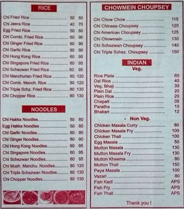 New Kc Kitchen & Chinese Point menu 