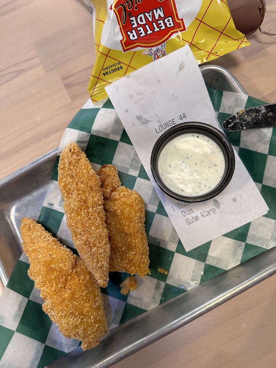 Chicken strips off kids menu