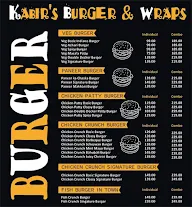 Kabir's Burger & Wraps menu 1