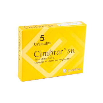 Cimbrar SR Tizanidina 6 mg Euroetika Caja x 5 Cápsulas  