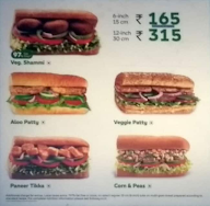 Subway menu 5