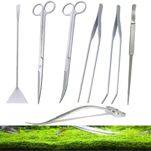Stainless Steel Aquarium Aquatic Plant Tools Tank Cleaning Tweezers Aquarium Scissors Fish tank Cleaning Tools Attachmen