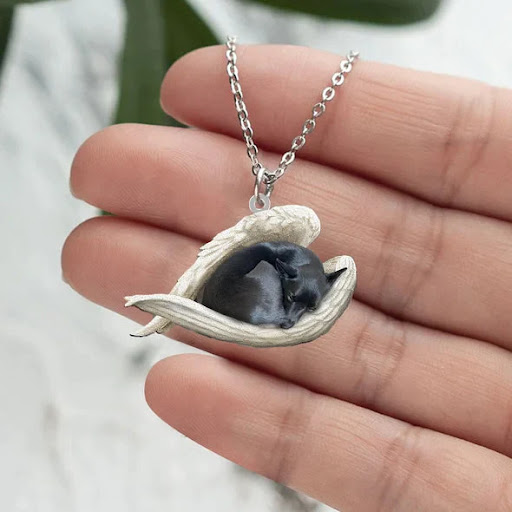 Title 6, Acrylic Plane Lazy Dog Hanging Necklace An ador...