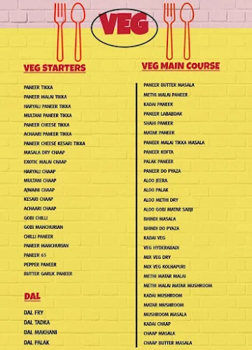 Aahar Vihar menu 