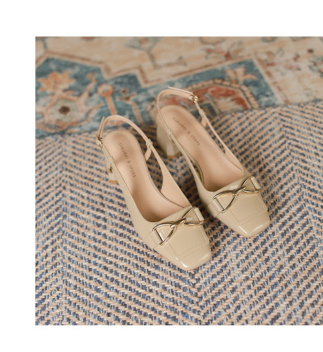 Title 18, Square Toe Chunky Heel Horsebit Buckle High Hee...