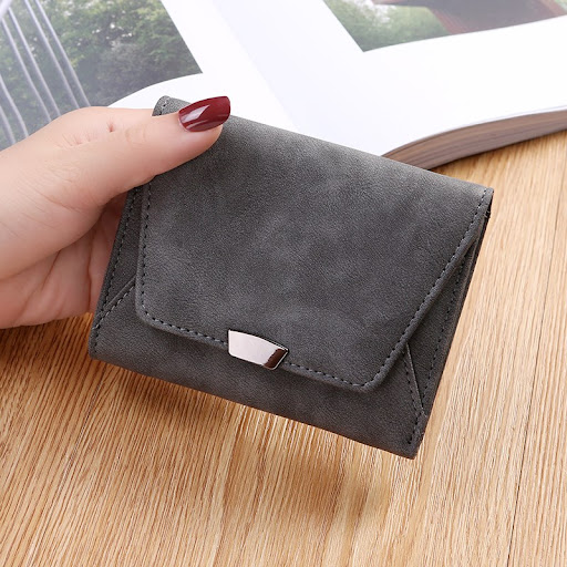 Title 4, New Korean Womens Short Wallet Frosted Leather...