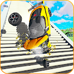 Cover Image of ดาวน์โหลด Car Crash Beam Drive Sim: Death Stairs Jump Down 1.0 APK