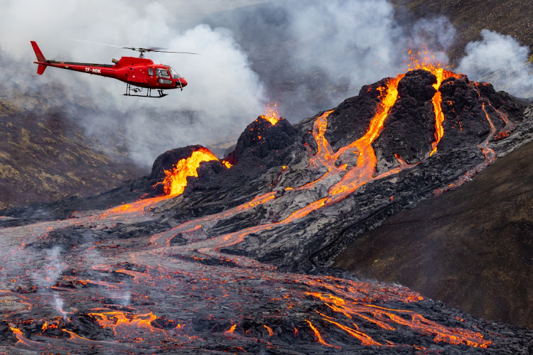 Iceland is a seismic and volcanic hot spot as the two plates move in opposite directions.