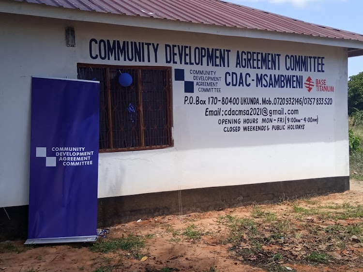 Msambweni CDAC office opened on Thursday at Nyumba Mbovu in Kwale county.