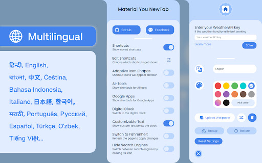 Material You NewTab Preview 4