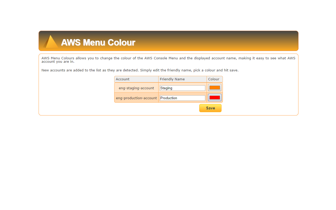 AWS Menu Colours Preview image 0