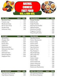 Aachal Chinese Fast Food menu 1