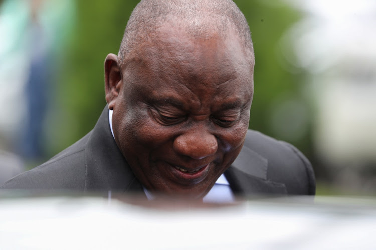 President Cyril Ramaphosa leaves the Summit on Economic Empowerment for Persons with Disabilities in Johannesburg on December 8 2022. Picture: REUTERS/SUMAYA HISHAM