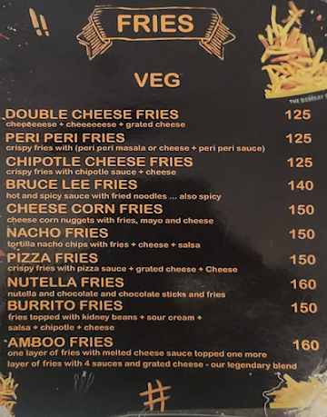 The Bombay Fries menu 