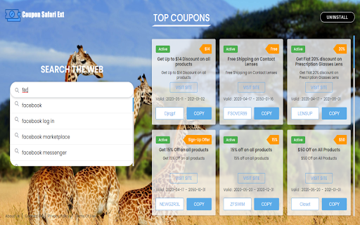 Coupon Safari Ext