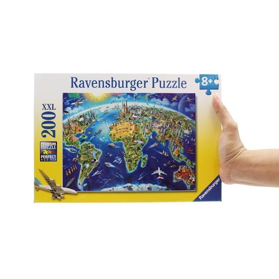 Bộ Xếp Hình Puzzle World Landmarks Map - Ravensburger 127221 (200 Mảnh Ghép)