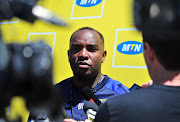 Benni McCarthy (Head Coach) being interviewed during the Cape Town City FC media open day at GreenPoint Common Fields on October 11, 2017 in Cape Town, South Africa. 