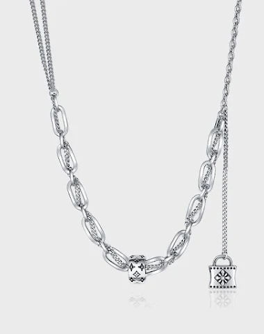Damen S925 Sterling Silber Print Ha - 0