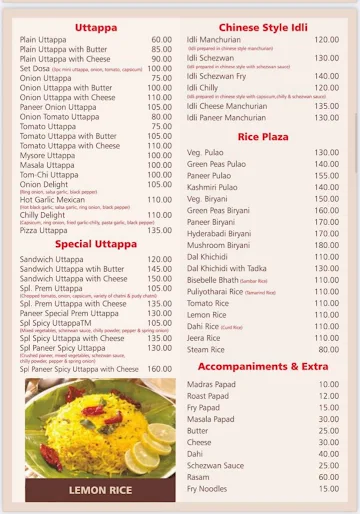 Balaji Fast Food menu 