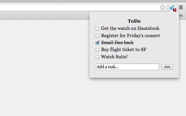ToDo chrome extension