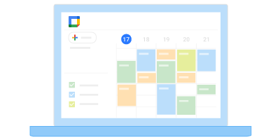 Agenda exibido em um laptop