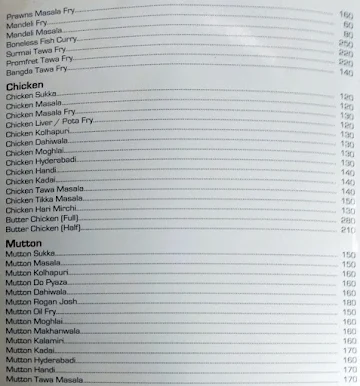 Vrandavan menu 