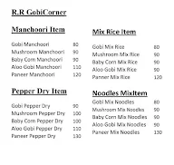R R Gobi Corner & Tiffen Center menu 3