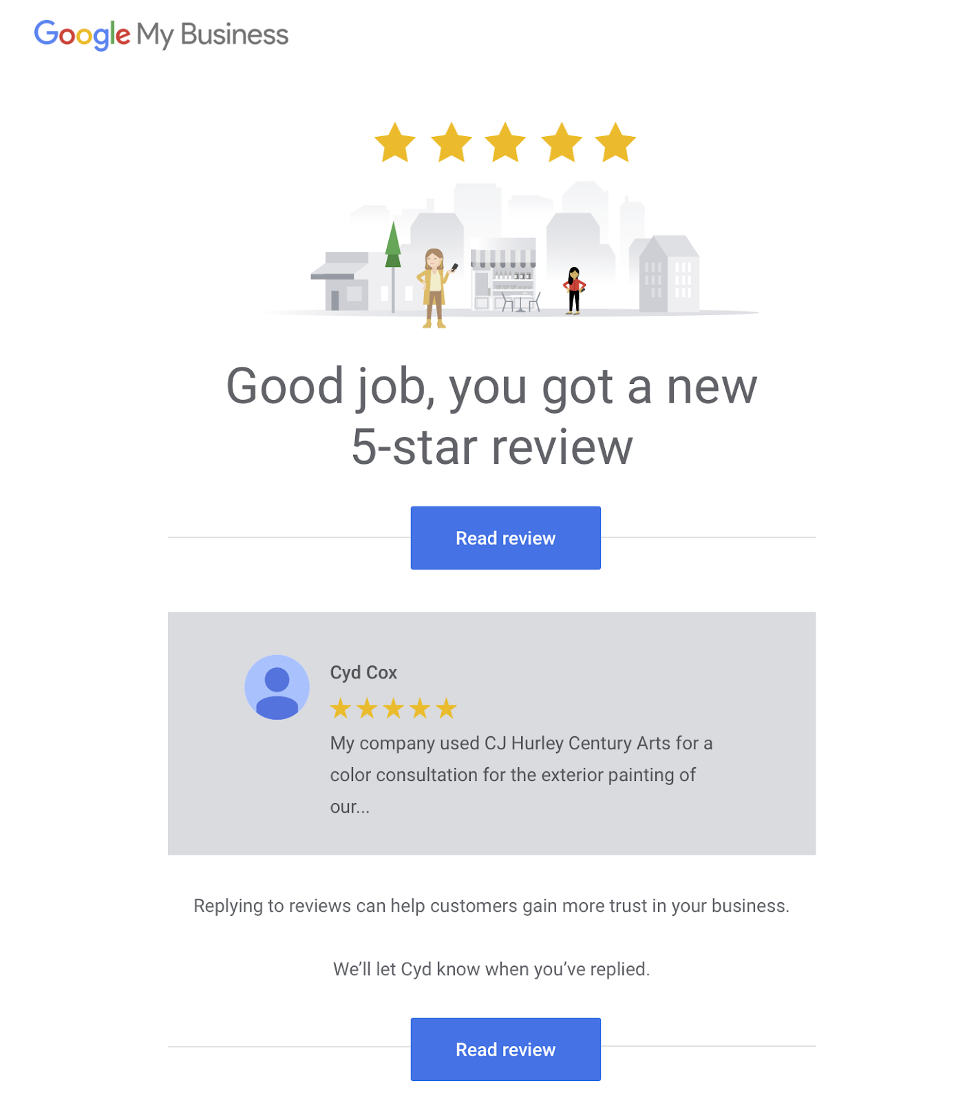 Reviews on Google My Business