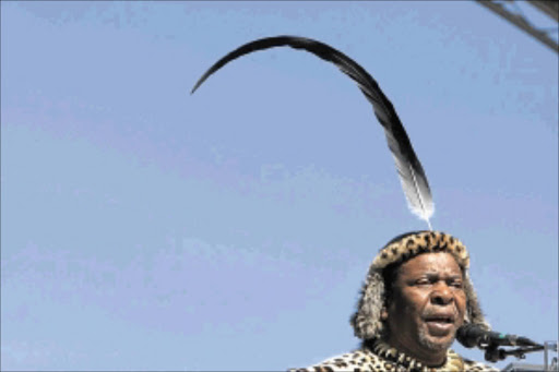 CULTURAL ICON: King Zwelithini celebrated King Shaka Day at George Goch Stadium in Johannesburg. PHOTO: ANTONIO MUCHAVE