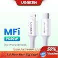 Ugreen Dây Cáp Sạc Nhanh Mfi Usb C Sang Mfi Cho Iphone 14 / 13 / 12