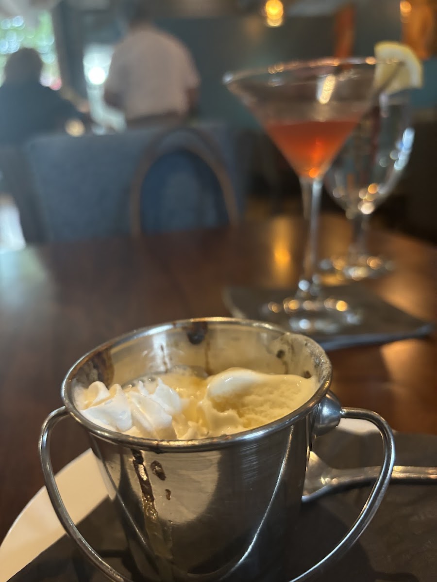 Complimentary dessert…bread pudding