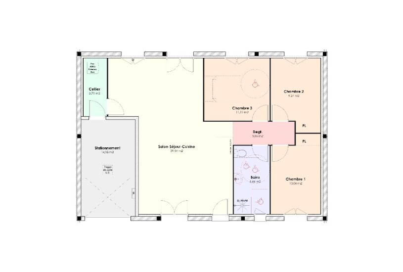  Vente Terrain + Maison - Terrain : 1 900m² - Maison : 84m² à Mazières-de-Touraine (37130) 