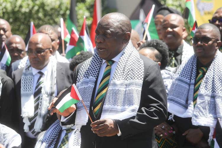 ANC President Cyril Ramaphosa pledges solidarity with Palestinians. Picture: ALAISTER RUSSELL