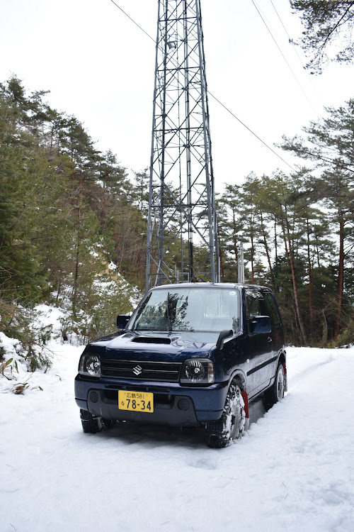 ジムニーのバックシャンな愛車・シャーベット状の雪は滑る・虫所山・万古渓には辿り着けずに関するカスタム事例の投稿画像5枚目
