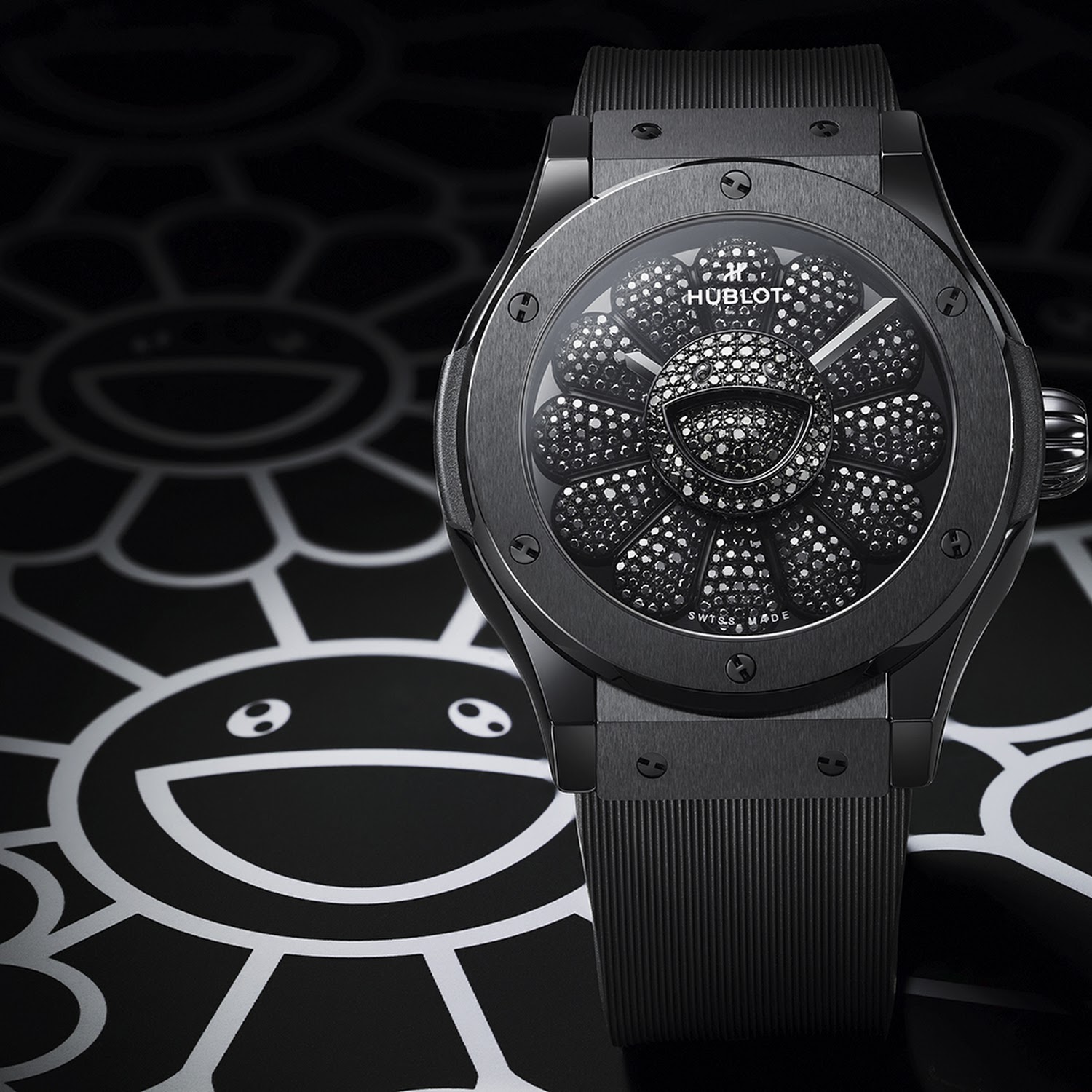 Takashi Murakami flower smiles on limited edition Hublot watch - LVMH