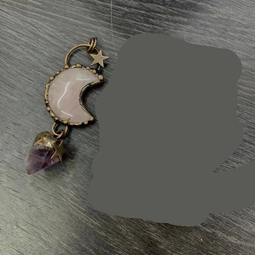 Title 6, Retro Style Personality Moon Pendant Handmade E...