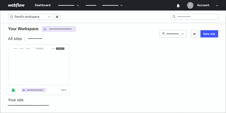 Анимация, демонстрирующая, как добавить новый код с помощью Webflow.