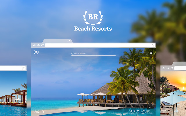 Beach Resorts HD Wallpaper New Tab Theme