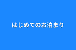 はじめてのお泊まり