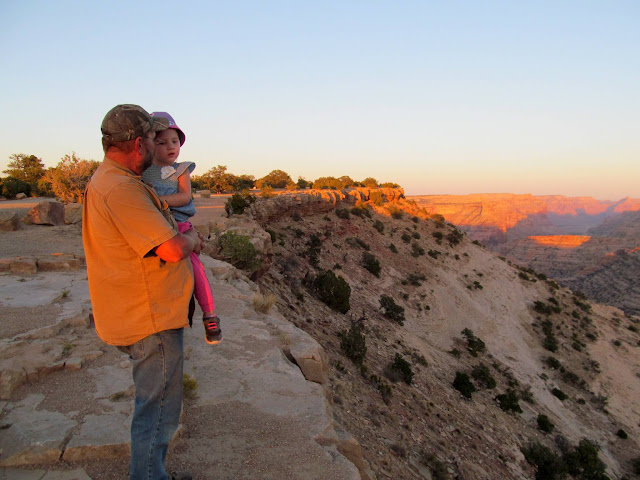 Watching the sun set at the Wedge Overlook