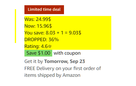 Get the Deal option on every amazon pages small promo image