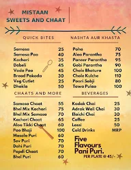 Mistaan Sweets And Chaat menu 3