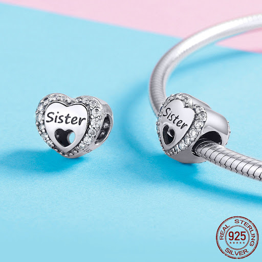 Title 4, Heart-shaped DIY Bracelet with S925 Sterling Si...