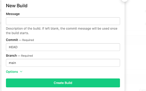 Buildkite New Build Branch Helper