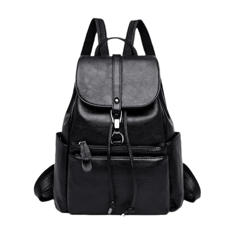 Sac à dos femme en cuir de vachette véritable, souple et décontracté. Un sac polyvalent et élégant, idéal pour un usage quotidien et tous les styles.