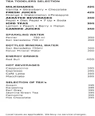 Reflections - JW Marriott Juhu menu 1