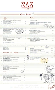 Saz Cafe menu 1